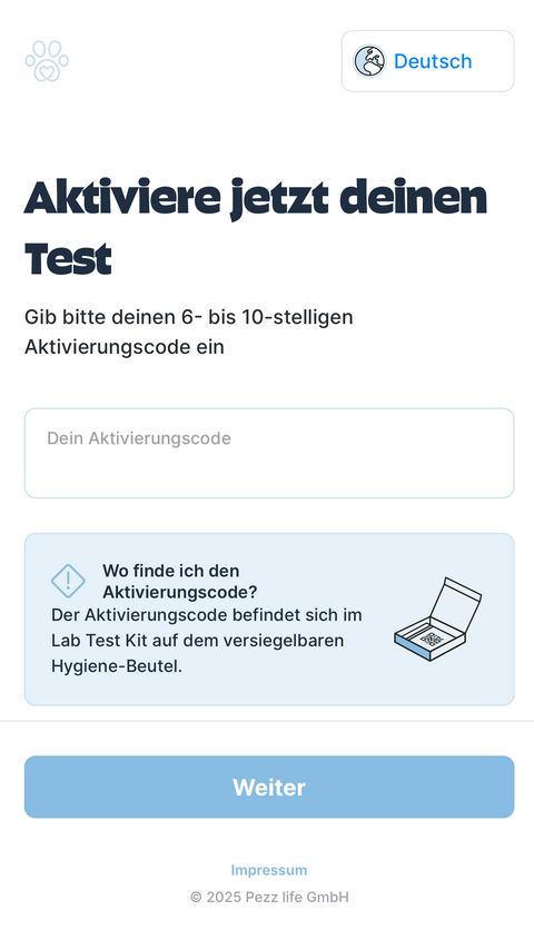 02 Kit aktivieren auf start.pezz.life